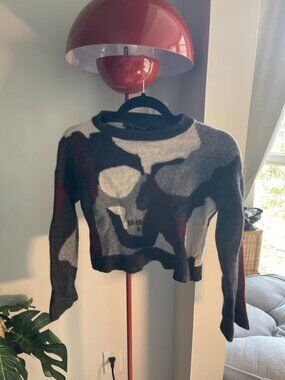 Cropped Skull Cashmere Sweater - Great Condition